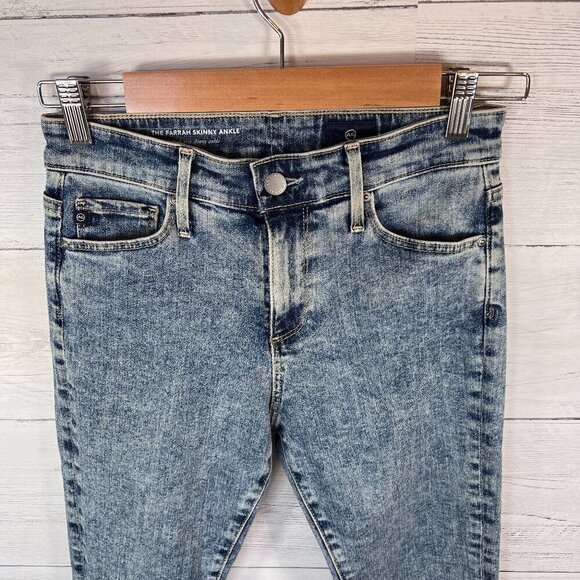 AG Adriano Goldschmied Jeans SZ 25R The Farrah Skinny Ankle High Rise Acid Wash - Picture 1 of 14